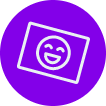 Animated smiley face sticker
