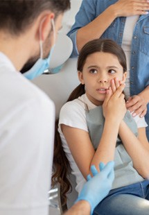 Child with a toothache