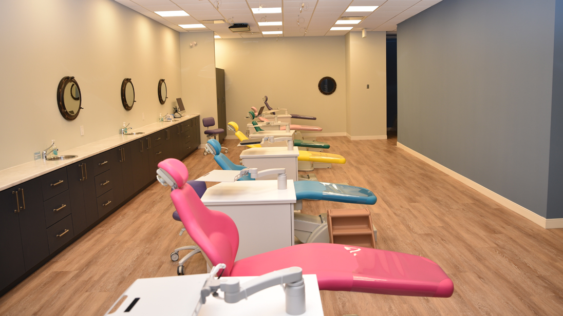 Row of dental treatment chairs