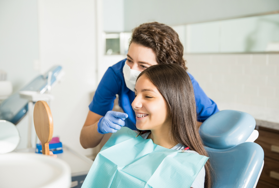 Teen at dentist